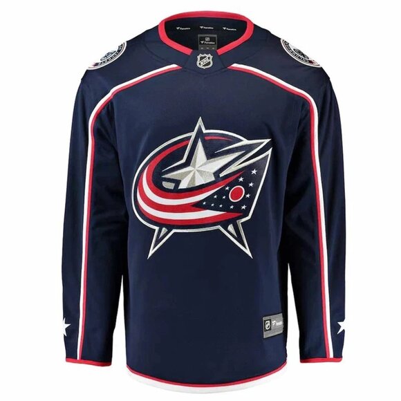 NEW Columbus Blue Jackets NHL Hockey Licensed SEWN Fanatics Youth Jersey L/XL - Picture 1 of 12